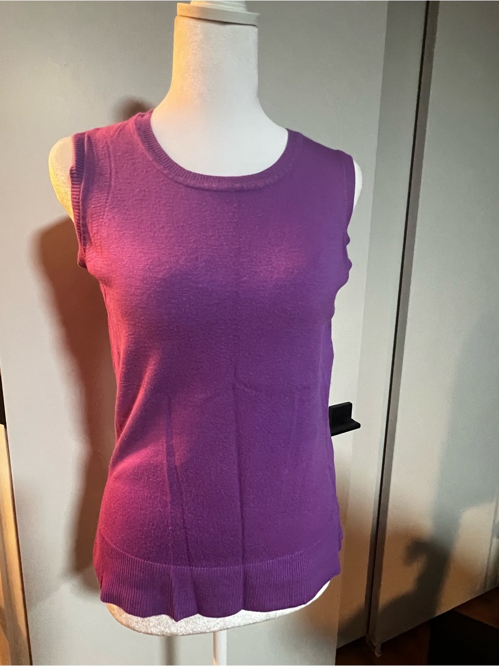 Charter Club Purple Sleeveless Knit Tank